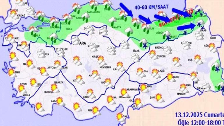 Kuvvetli kar yağışı geliyor Meteoroloji 5 ilde sarı kodlu uyarı verdi