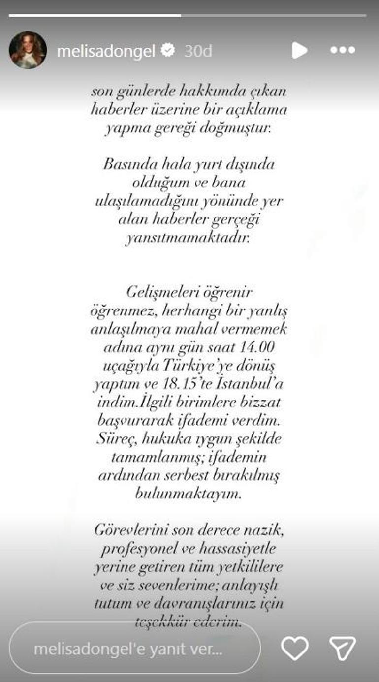 Melisa Döngel uyuşturucu soruşturması kapsamında kan ve saç örneği verdi