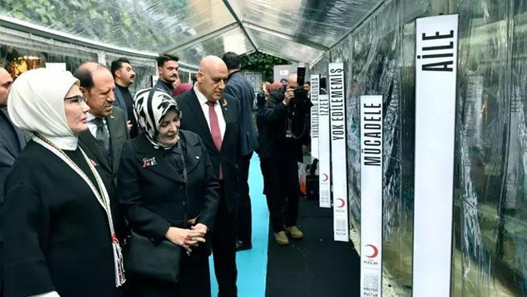 Emine Erdoğan Kalanlar Filistin Sergisinin açılışında konuştu