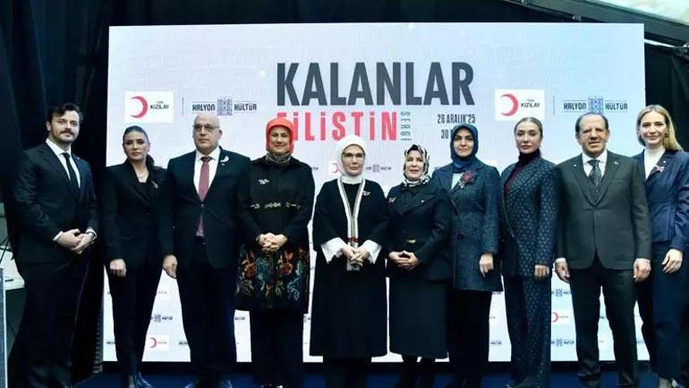 Emine Erdoğan Kalanlar Filistin Sergisinin açılışında konuştu