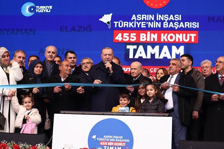 Cumhurbaşkanı Erdoğan: Güveninizi boşa çıkarmadık, 455 bin 357 konutu tamamladık