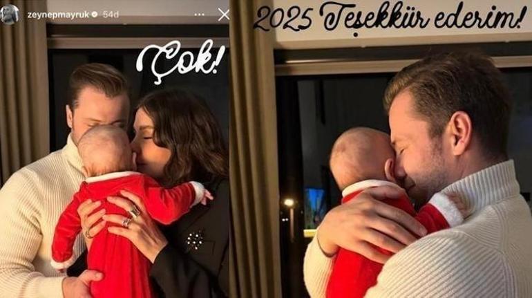 Bebekli kutlama Ünlü çiftlerde yılbaşında mutlu aile pozları
