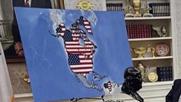 Trump ‘yeni ABD’ haritasını paylaştı Tepki çeken görüntü