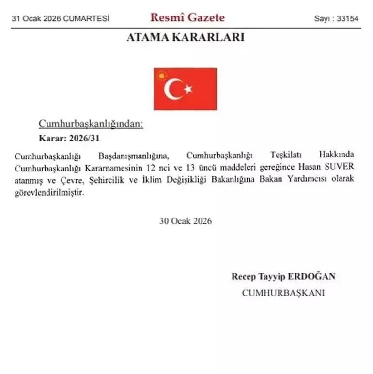 Atama kararları Resmi Gazetede