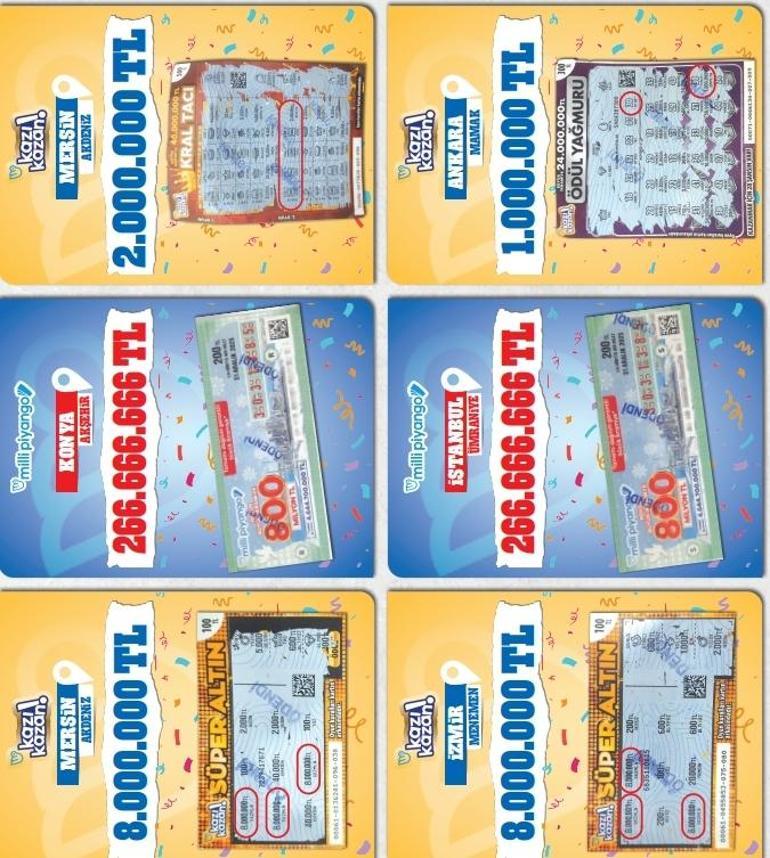 Oynadılar, kazandılar İşte karşınızda kazandıran biletler