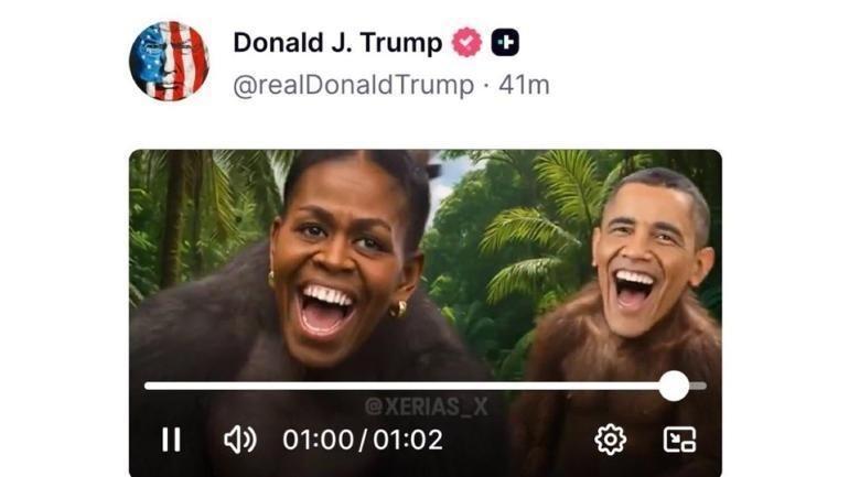 Trump’tan Obamalara ‘ırkçı’ paylaşım Özür dilemedi: Hata bende değil