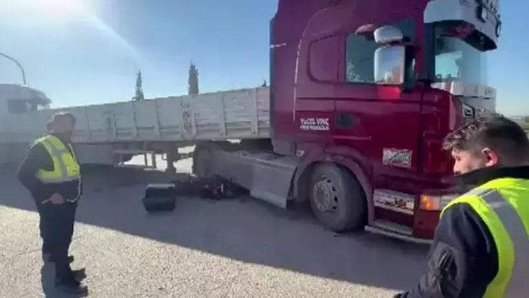 Motosiklet sürücüsü TIRın altında metrelerce sürüklendi Hayatım gözümün önünden geçti