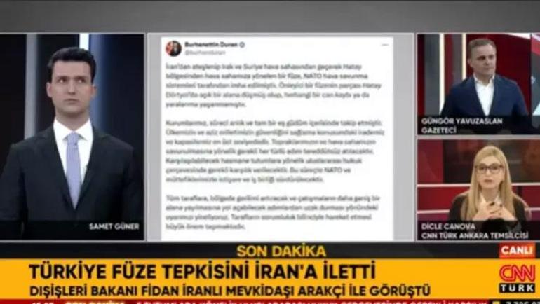 Türk hava sahasına yönelen balistik füze engellendi İran ile ilk temas: Ankara, atılan füzeye nasıl bakıyor