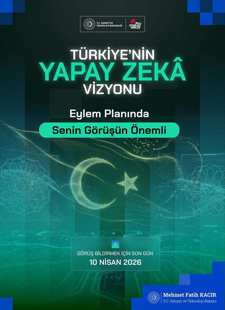 Yapay zeka eylem planı’nda yol haritası belli oluyor Görüş ve öneriler 10 Nisana kadar alınacak