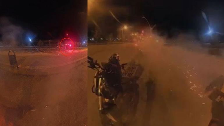 Motosikletten peş peşe ateşledi Yaptığı şaka kimsenin hoşuna gitmedi