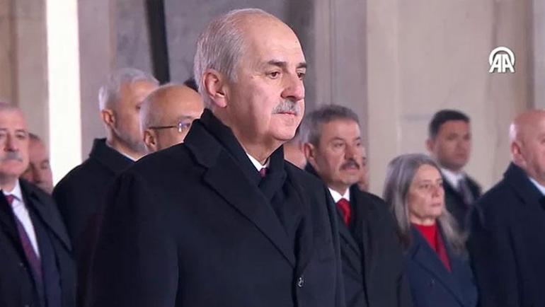 TBMM Başkanı Kurtulmuş ve beraberindeki heyet Anıtkabirde