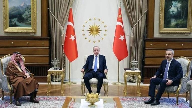 Cumhurbaşkanı Erdoğan, Faysal bin Ferhanı kabul etti