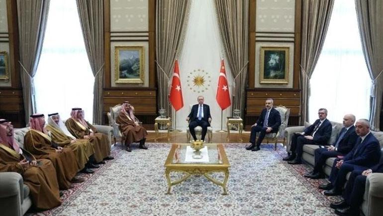 Cumhurbaşkanı Erdoğan, Faysal bin Ferhanı kabul etti