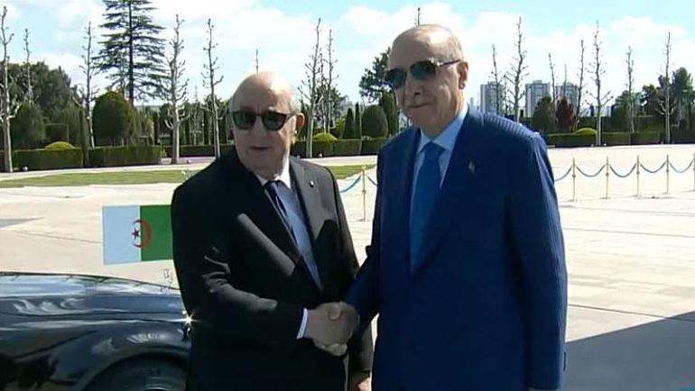Cumhurbaşkanı Erdoğan, Cezayir Cumhurbaşkanı Tebbun’u resmi törenle karşıladı
