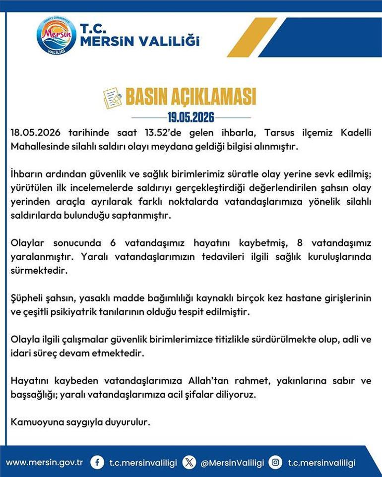 Mersinde dehşet 6 kişiyi öldüren cani yakalanacağını anlayınca intihar etti