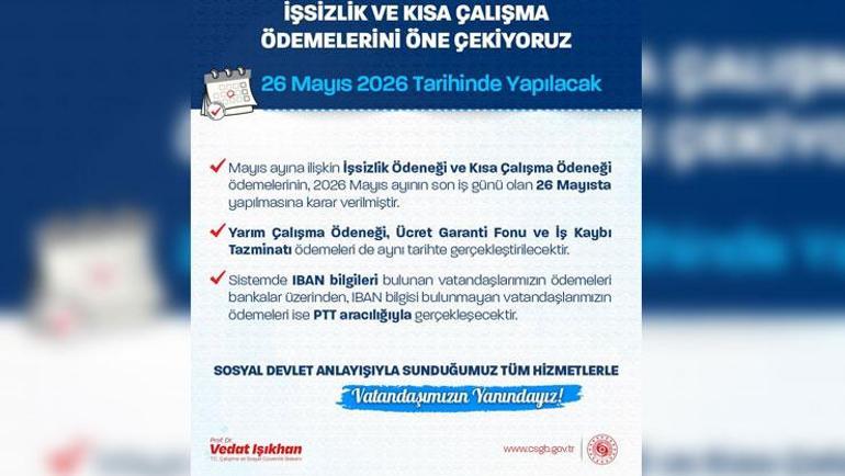 İşsizlik ve kısa çalışma ödemeleri öne çekiliyor Bakan Işıkhan yeni tarihi duyurdu