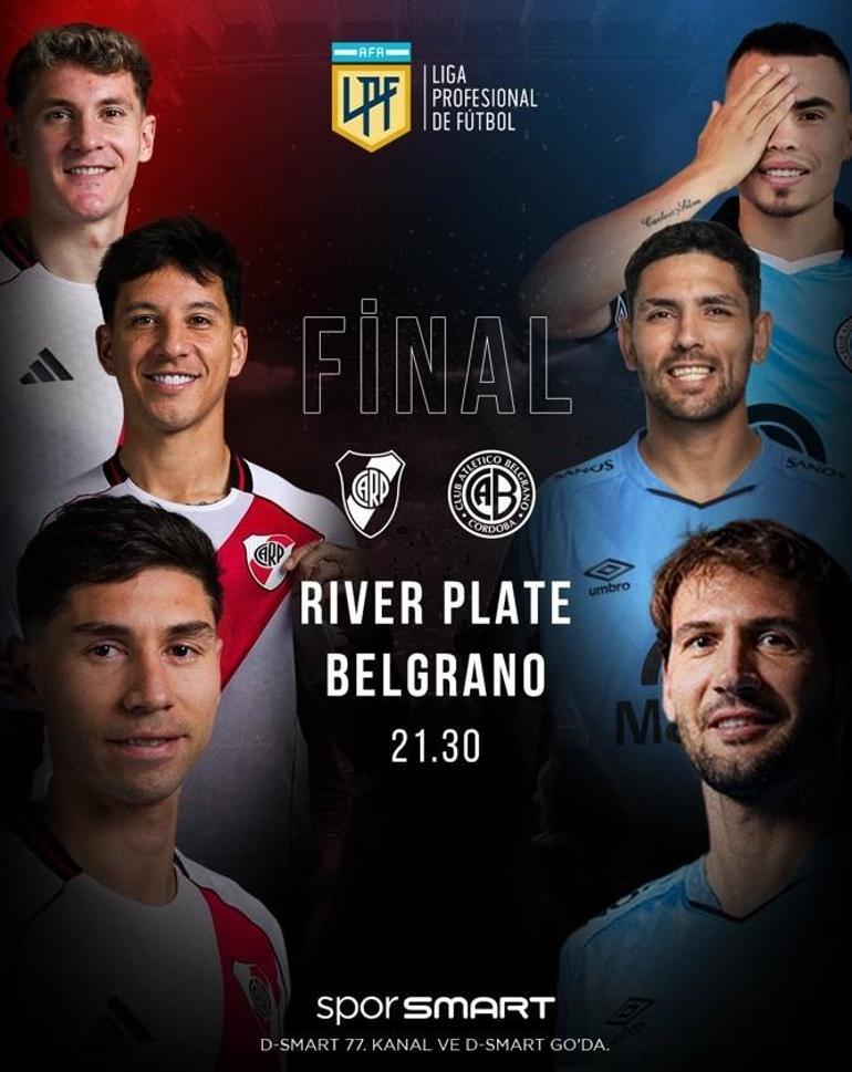 Arjantinde dev final River Plate ve Belgrano şampiyonluk için sahaya çıkıyor