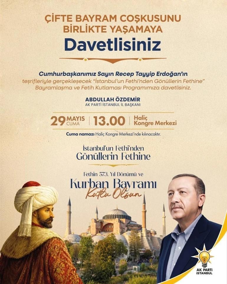 Cumhurbaşkanı Erdoğan, bayramda İstanbullularla buluşacak