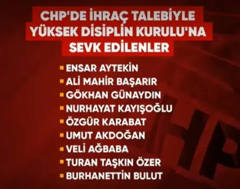 Son dakika CHPde 9 vekilin ihracı istendi