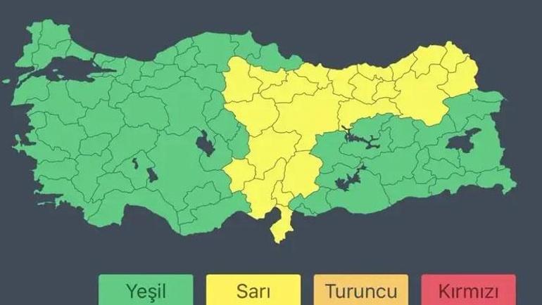 Meteoroloji ve AFADdan 22 il için sarı kodlu alarm