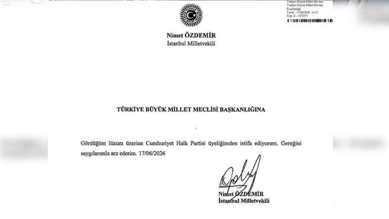 CHP Milletvekili Nimet Özdemir partisinden istifa etti