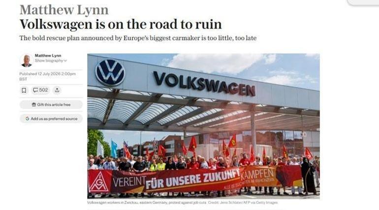 Alman otomotivinin kalbi Volkswagen için bölünme ve çöküş uyarısı