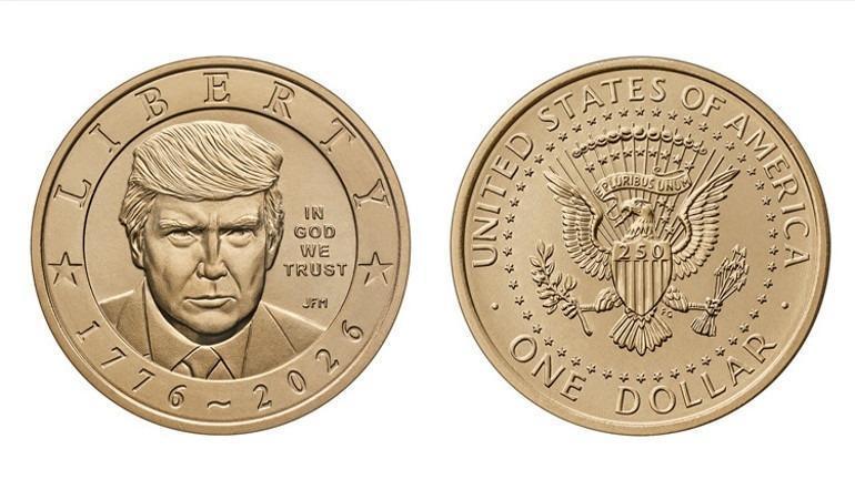 ABD tarihinde bir ilk Trump portreli altın paranın ilk görseli paylaşıldı