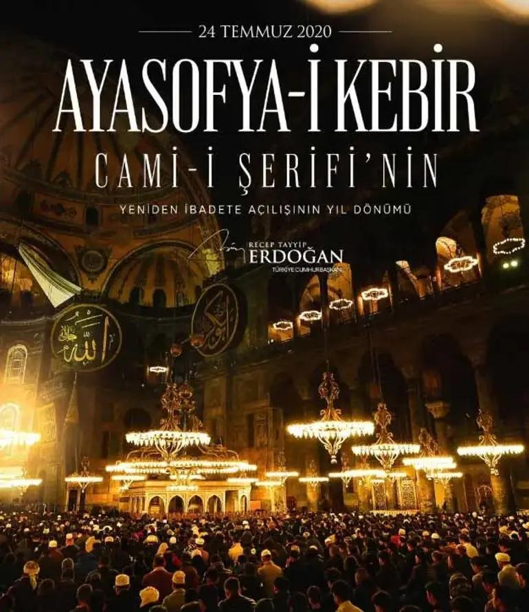 Cumhurbaşkanı Erdoğandan Ayasofya paylaşımı