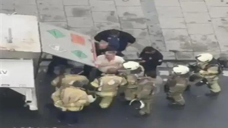 Park halindeki tankerde gaz sızıntısı Ekipler harekete geçti