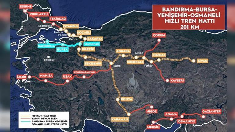 Hızlı trende geri sayım İstanbul ve Ankaraya 2 saat 15 dakikada ulaşılacak