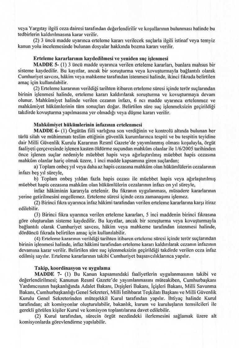 Barışa, huzura, kardeşliğe evet: 10 soruda Terörsüz Türkiye yasasının detayları