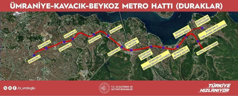 Cumhurbaşkanı kararıyla devredildi Ümraniye-Beykoz metrosunu bakanlık yapacak