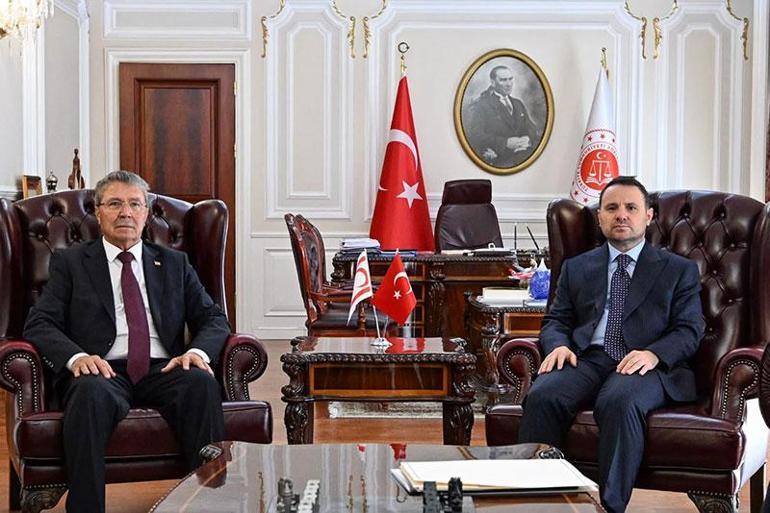 Girnedeki gemi kazası | Bakanlar Gürlek ve Güler, KKTC Başbakanı Üstel ile bir araya geldi