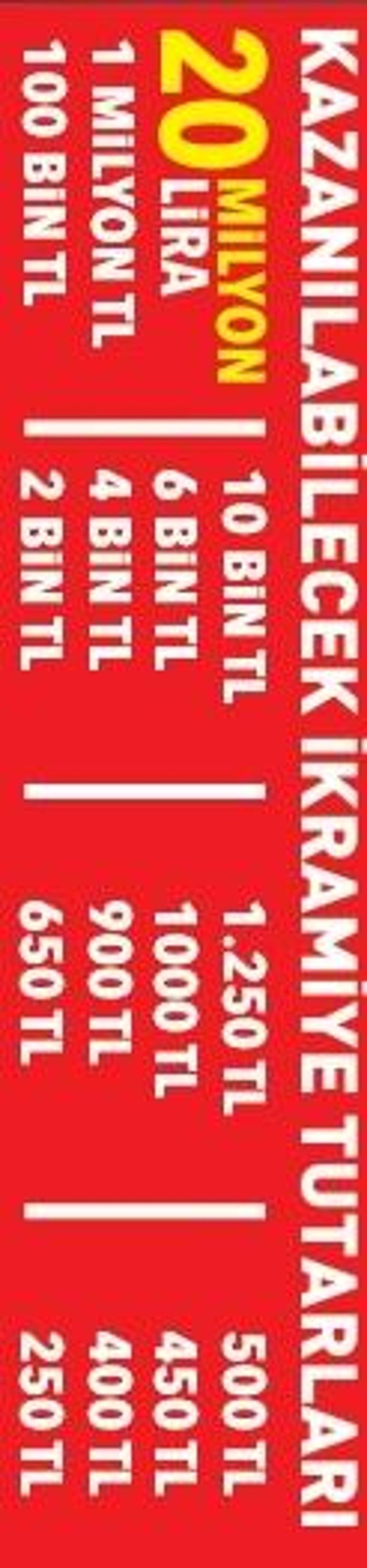 20 milyon TL ikramiyesi ile göz kamaştıran elmas