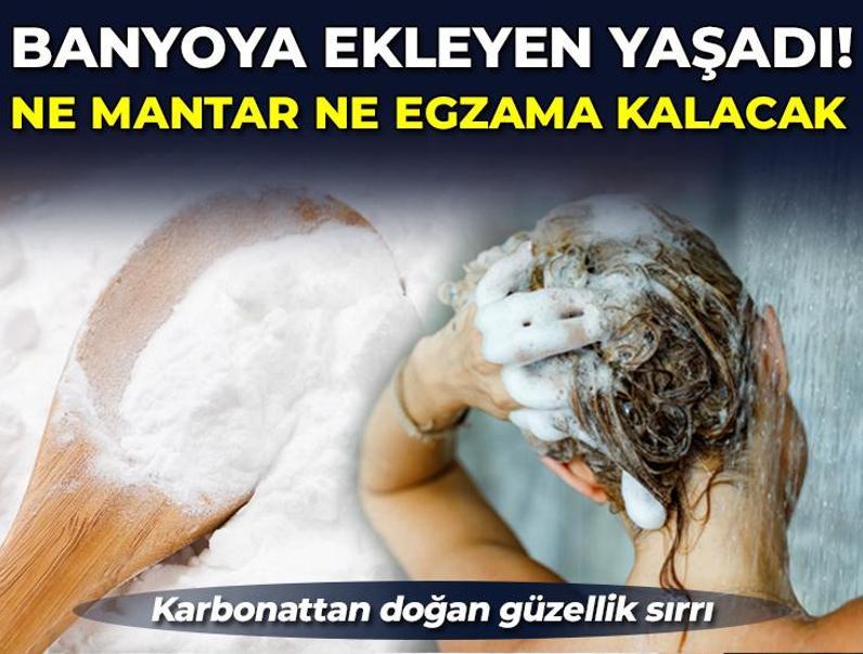 Banyoya karbonat koyun: Egzama ve mantarı hızla dindirir