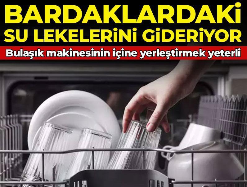 Bardaklardaki su lekesini gideriyor! Bulaşık makinesine 1 parça ekleyin, parlatıcı etkisi veriyor