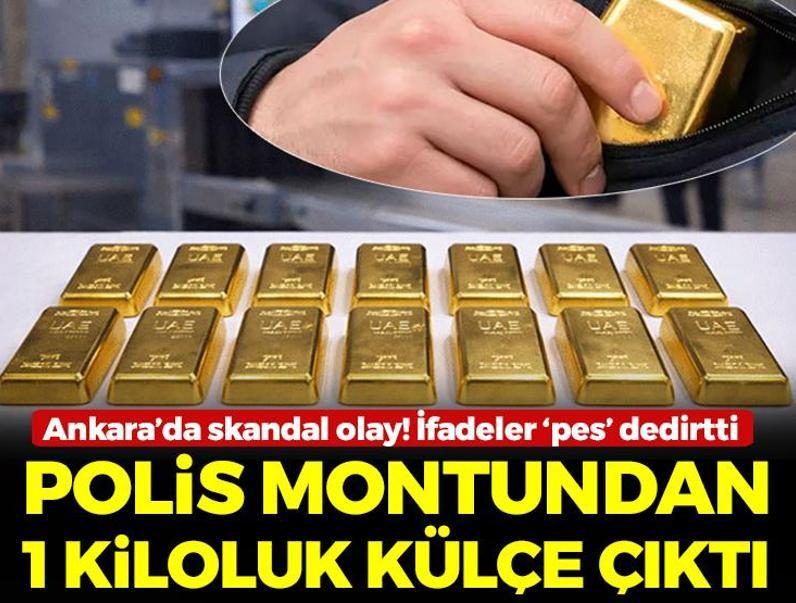 Ankara’da pes dedirten olay: Polis montunda 1 kilo altın bulundu