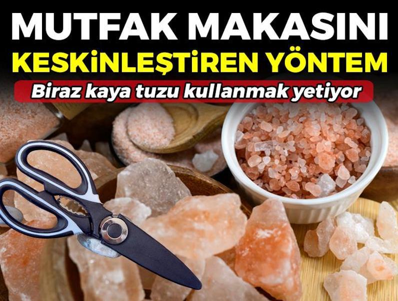 Makası ilk günkü gibi keskinleştiriyor! Biraz kaya tuzu kullanmak yeterli