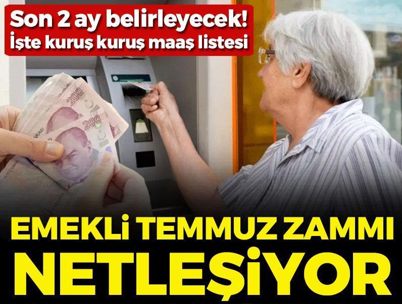 ​Emekli temmuz zammı netleşiyor! Son 2 ay belirleyecek: İşte kuruş kuruş yeni maaş listesi
