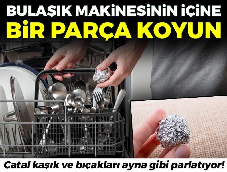 Bulaşık makinesinin sepetine 1 parça atmak yetiyor, çatal kaşık ve bıçakları ayna gibi parlatıyor!