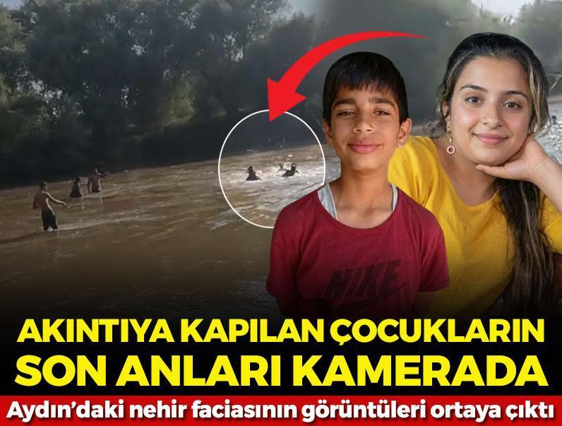 Aydın'daki facianın görüntüleri ortaya çıktı! Akıntıya kapılan çocukların son anları kamerada