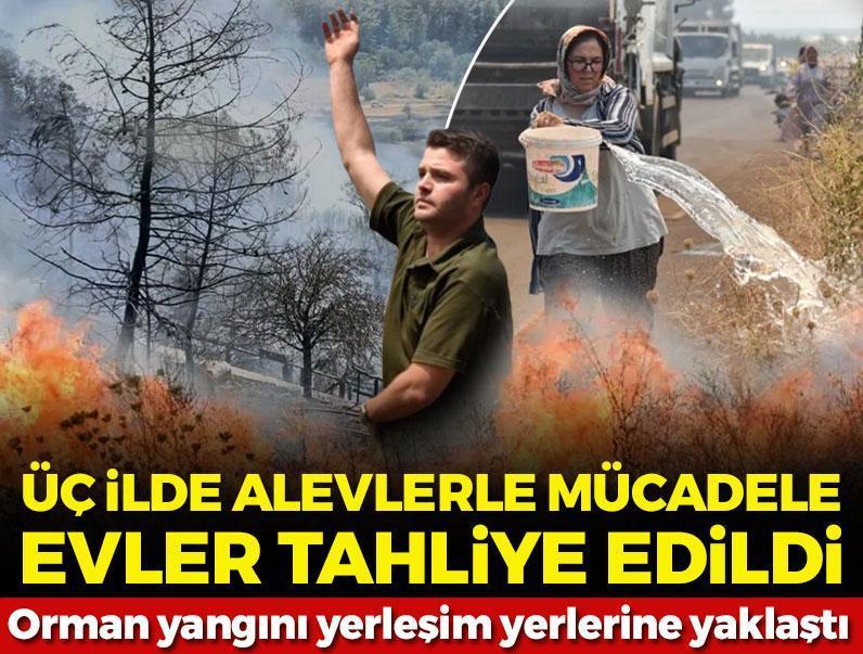 Muğla, Aydın ve Antalya'da orman yangını! Alevlerle mücadele sürüyor