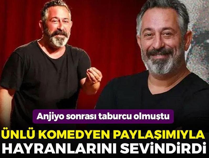 Anjiyo sonrası taburcu olan Cem Yılmaz ailesiyle poz verdi