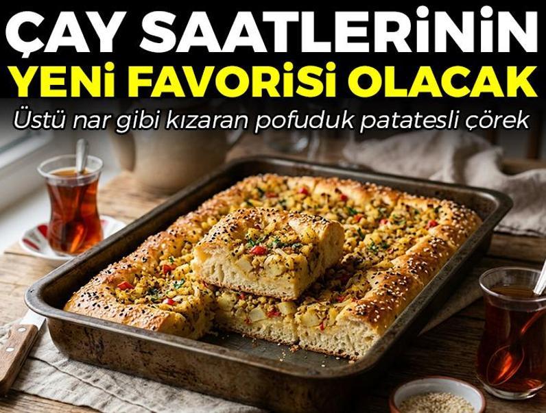 Kahvaltı saatlerinin yeni favorisi olacak! Dışı nar gibi kızaran, içi bulut gibi pofuduk patatesli çöreğin lezzet sırrı!