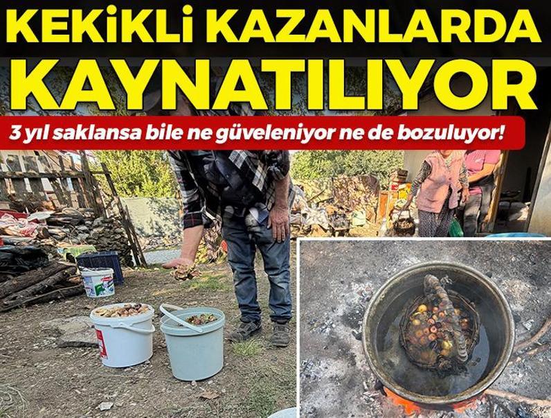 3 yıl saklansa bile ne güveleniyor ne de bozuluyor! Çatı kiremitinde kurutup kekikli kazanda kaynatıyorlar