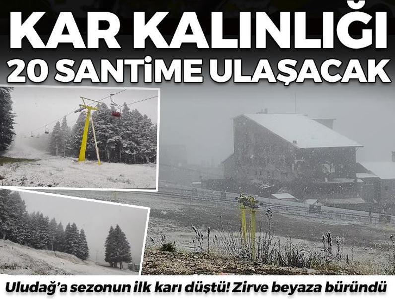 Uludağ’a sezonun ilk karı düştü! Zirve beyaza büründü, kar kalınlığı gece 20 santime ulaşıyor...