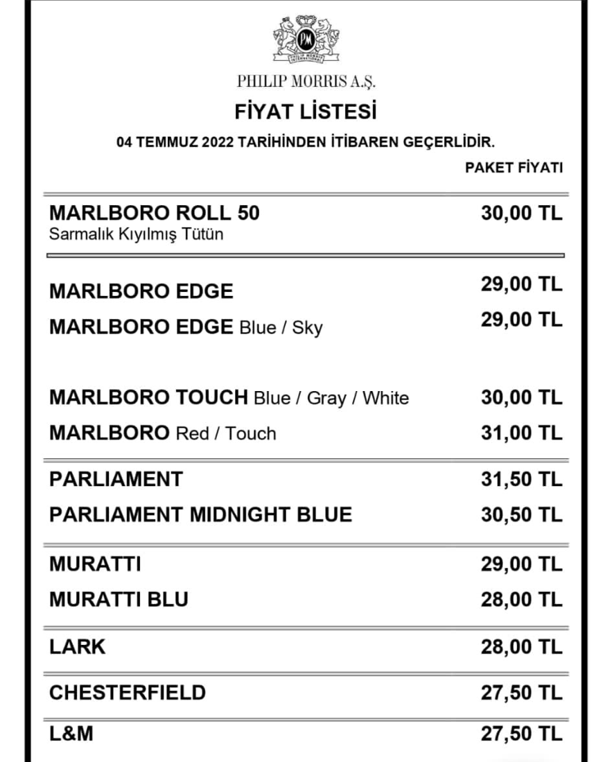 İki sigara grubuna daha zam geldi İşte yeni Marlboro ve Kent fiyatları